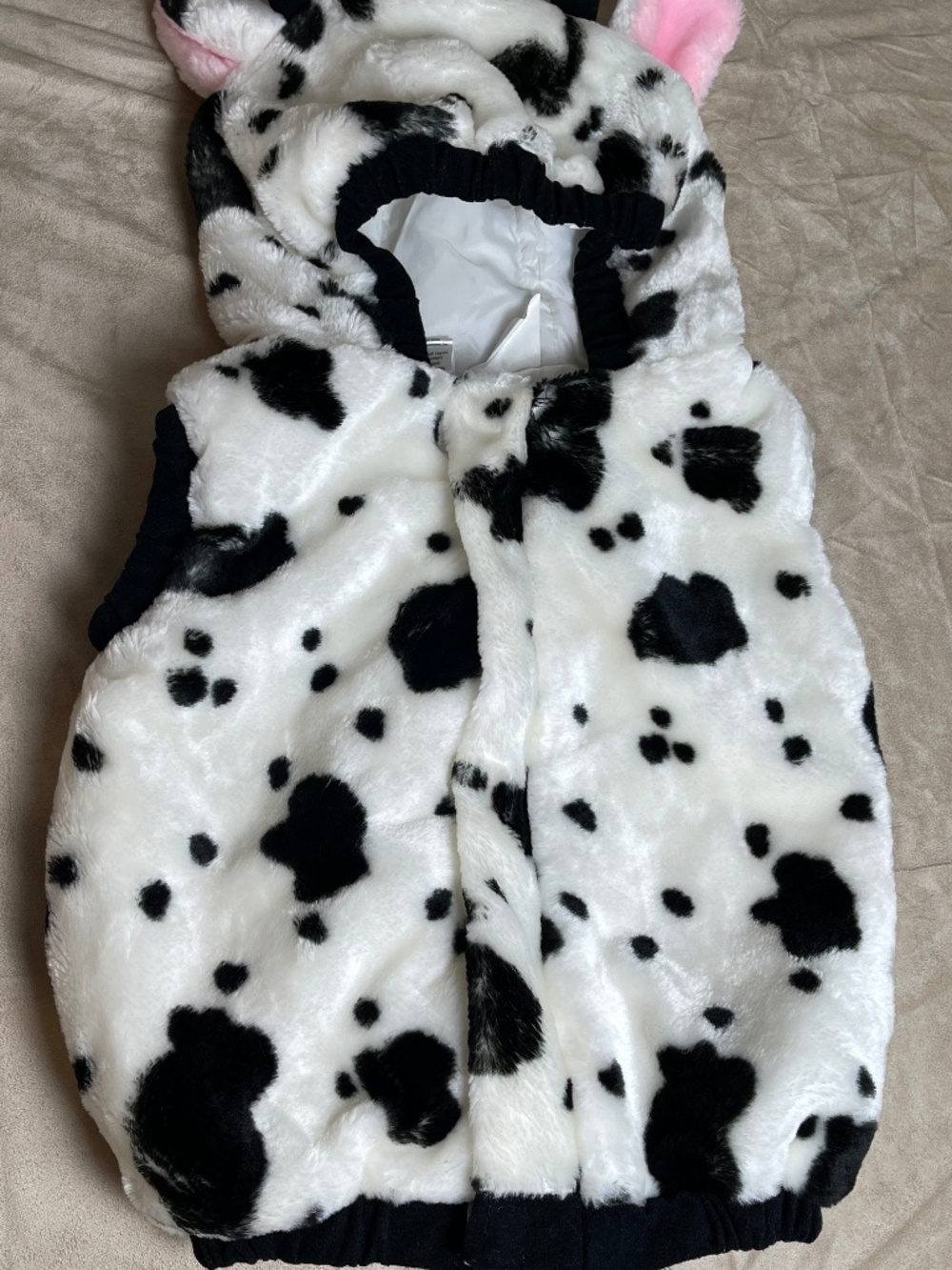 Celebration Halloween Cow Costume Padded Black White 12-24 Months